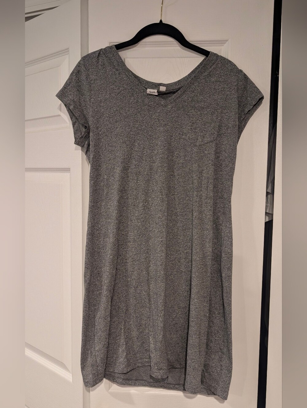 Casual Women's Gray T-Shirt Dress-Gap